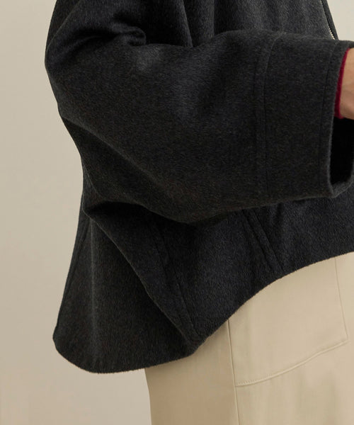 ROPÉ(ロペ) / プレミアムカシミヤ ジップブルゾン【新色追加