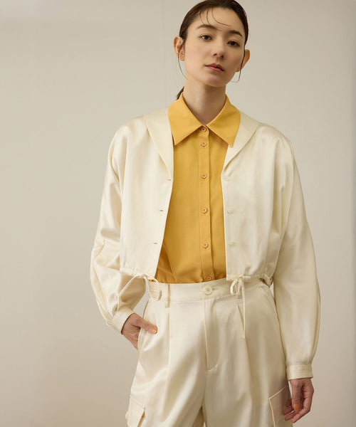 ROPÉ(ロペ) / 【洗える】シャイニーサテンブラウス/セットアップ対応