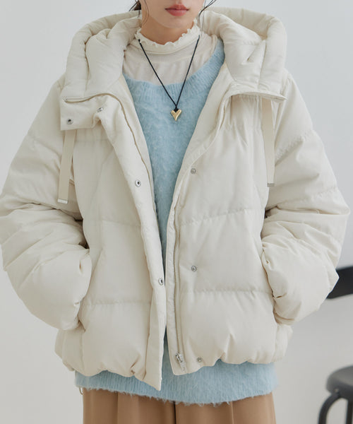 VIS(ビス) / 【撥水】【GREEN DOWN】フード付きオーバーサイズダウン