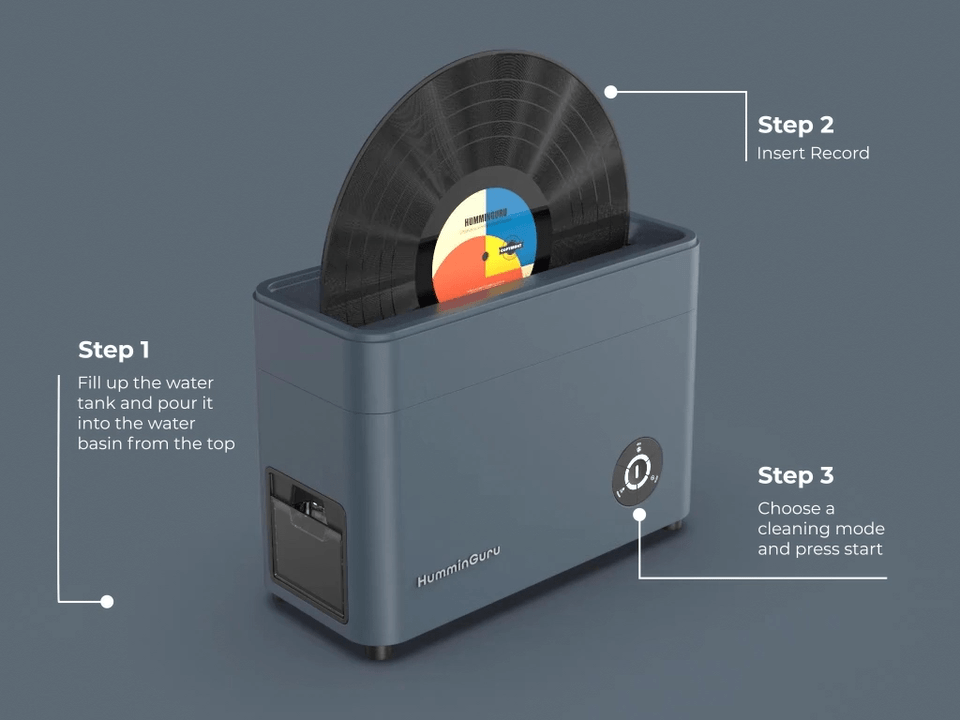超音波ビニールレコードクリーナー – HumminGuru