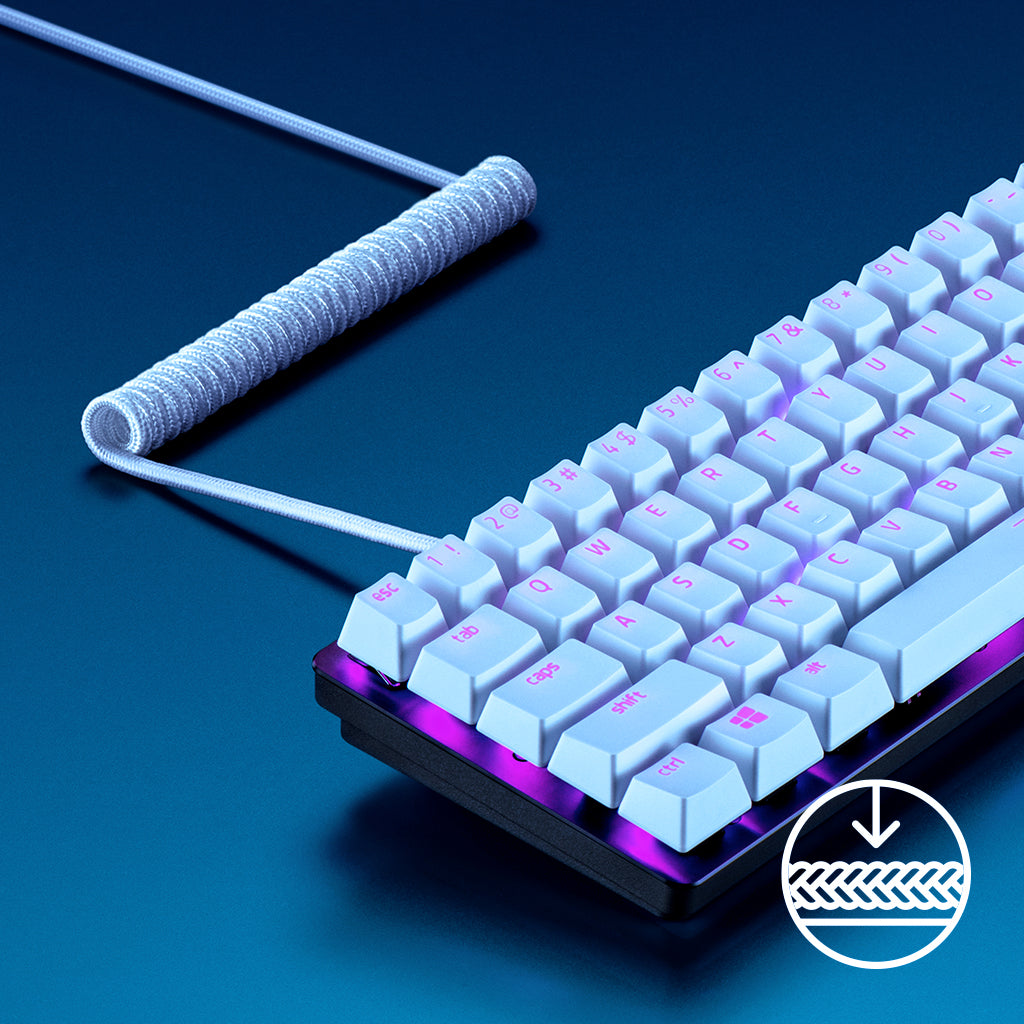 Razer PBT Keycap + Coiled Cable Upgrade Set (Classic Black