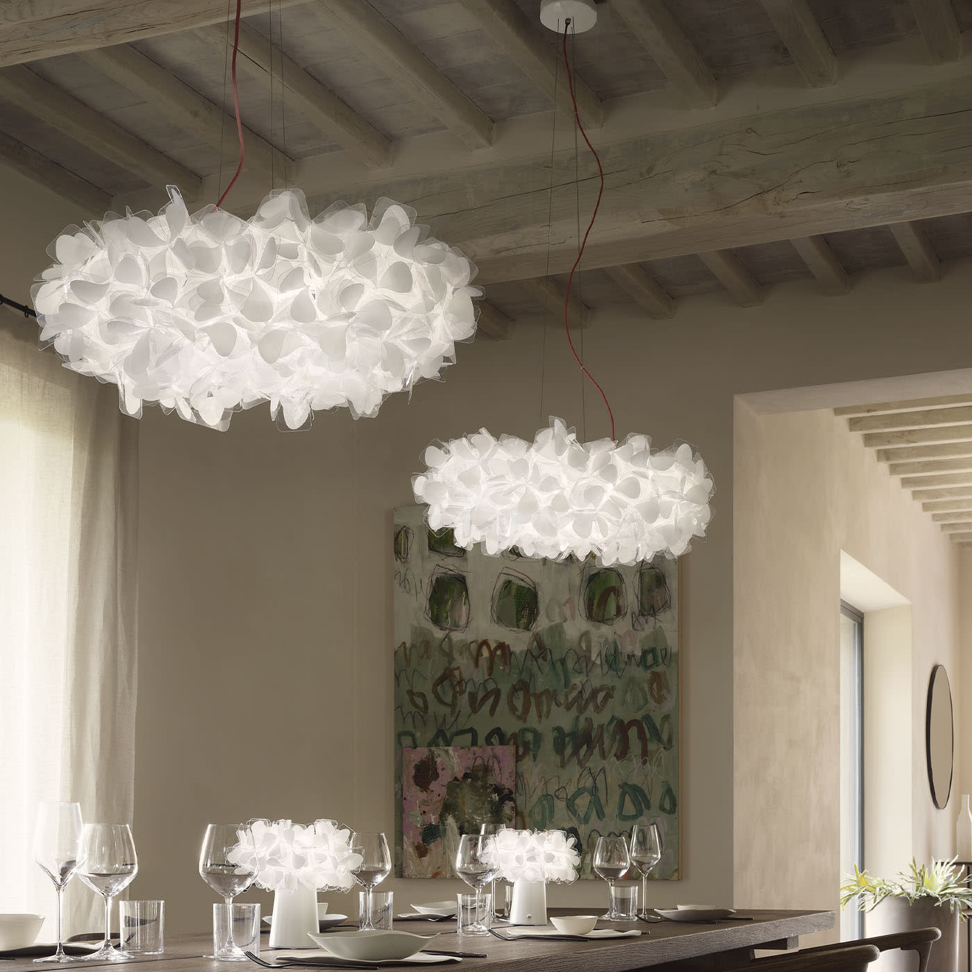 Clizia Mama Non Mama Large White Suspension Slamp | Artemest