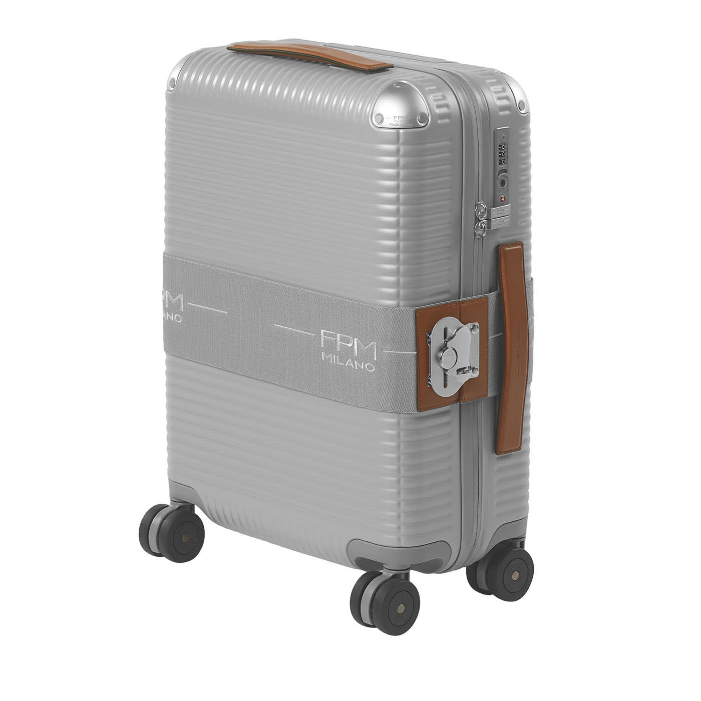 Bank Zip Deluxe Gray Spinner 55 Medium Luggage FPM Fabbrica