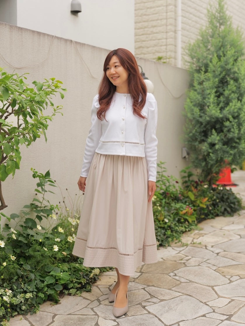 Pearl Button Rib Cardigan – Maison Echelle