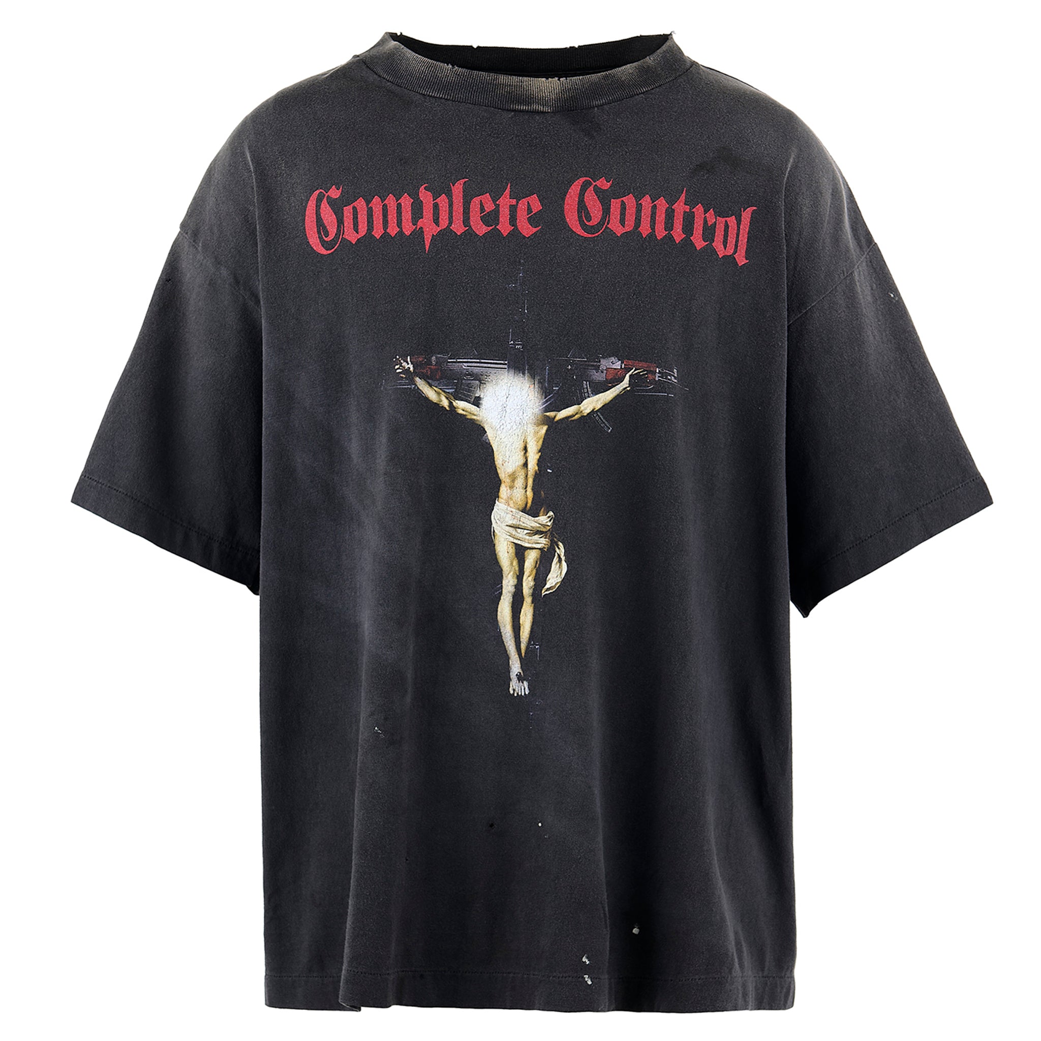 SAINT Mxxxxxx × Kosuke Kawamura KK_SS TEE/COMPLETE CONTRL / BLACK