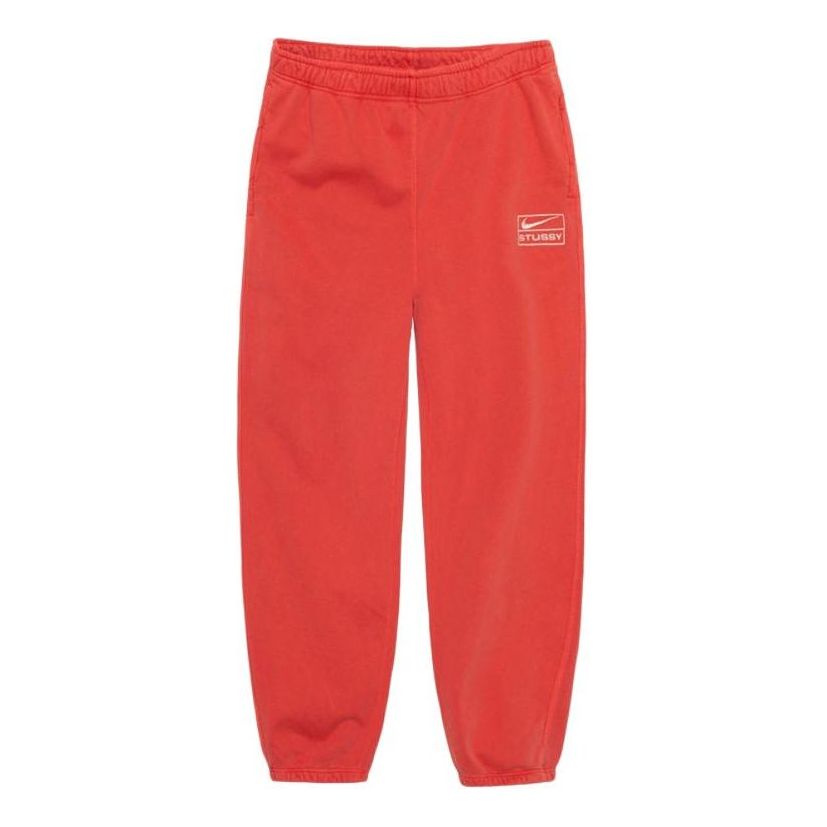 Nike x Stussy Pigment Dyed Sweatpants 'Habanero Red' FJ9158-642