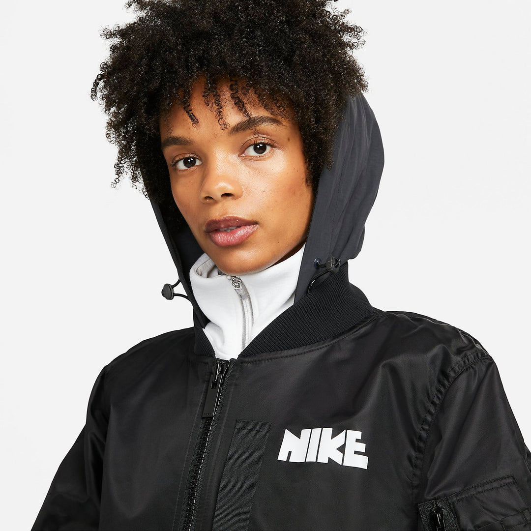 WMNS) Nike x sacai Layered Bomber Jacket 'Black' CV5686-010
