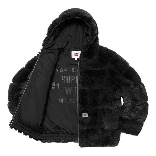 Supreme x WTAPS Faux Fur Hooded Jacket 'Black' SUP-FW21-343
