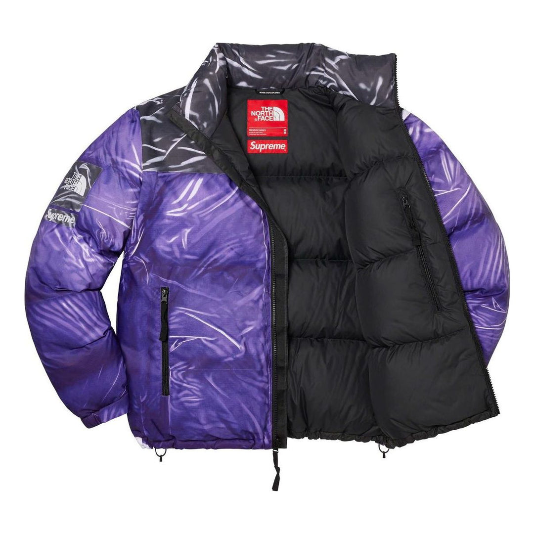 Supreme x The North Face Printed Nuptse Jacket 'Purple Black' SUP