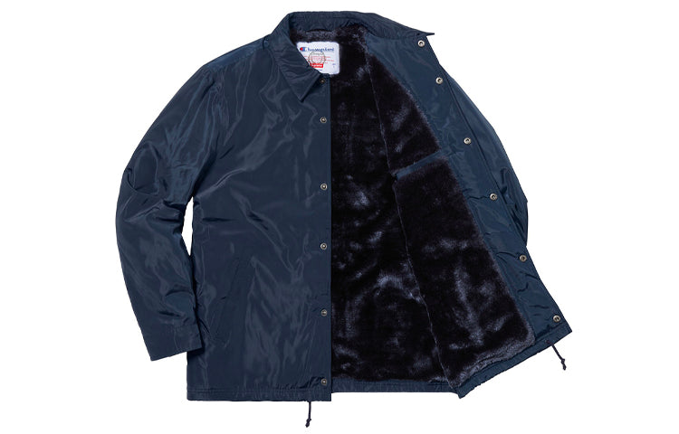 Supreme FW18 x Champion Label Coaches Jacket Navy SUP-FW18-368