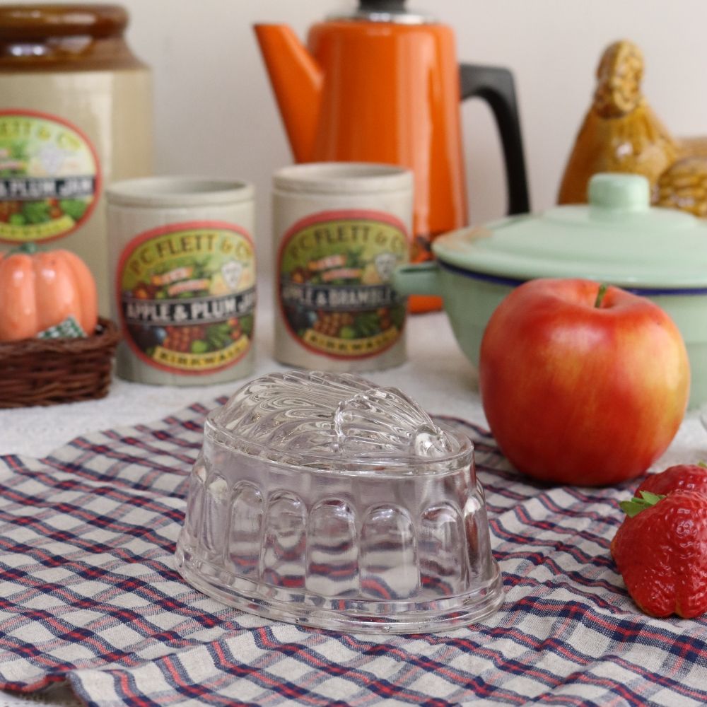 懐かしいゼリーの型♪ ビンテージガラスゼリーモールド VC106-111016