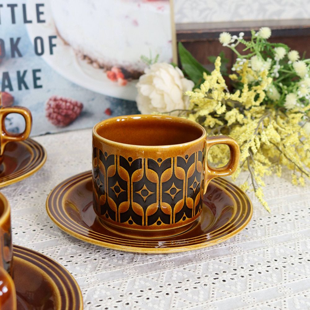 温かなオータムブラウン♪ カップ＆ソーサー VC110-186004