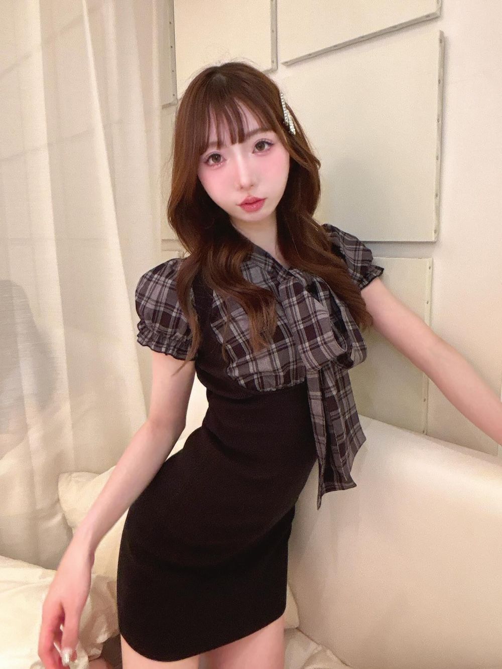 レイヤードライクボウタイニットミニワンピース – Darich (ダーリッチ)