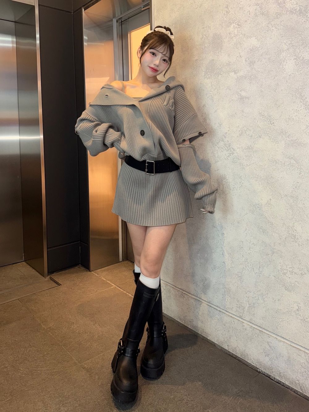 ローウエストデザインニットワンピース – Darich (ダーリッチ)