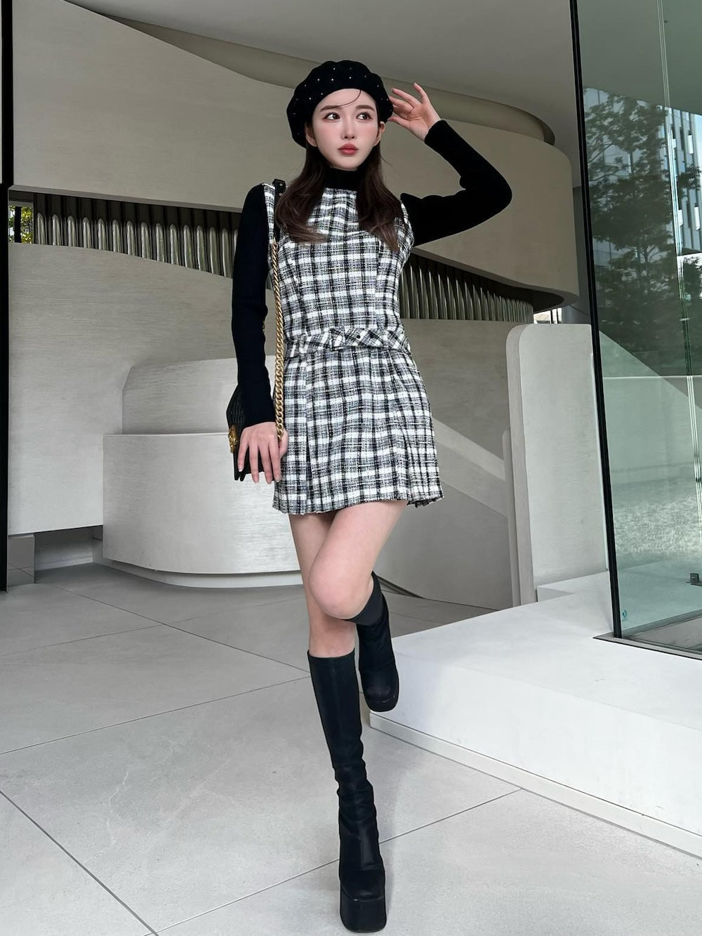 スプリングツイードドッキングミニワンピース – Darich (ダーリッチ)