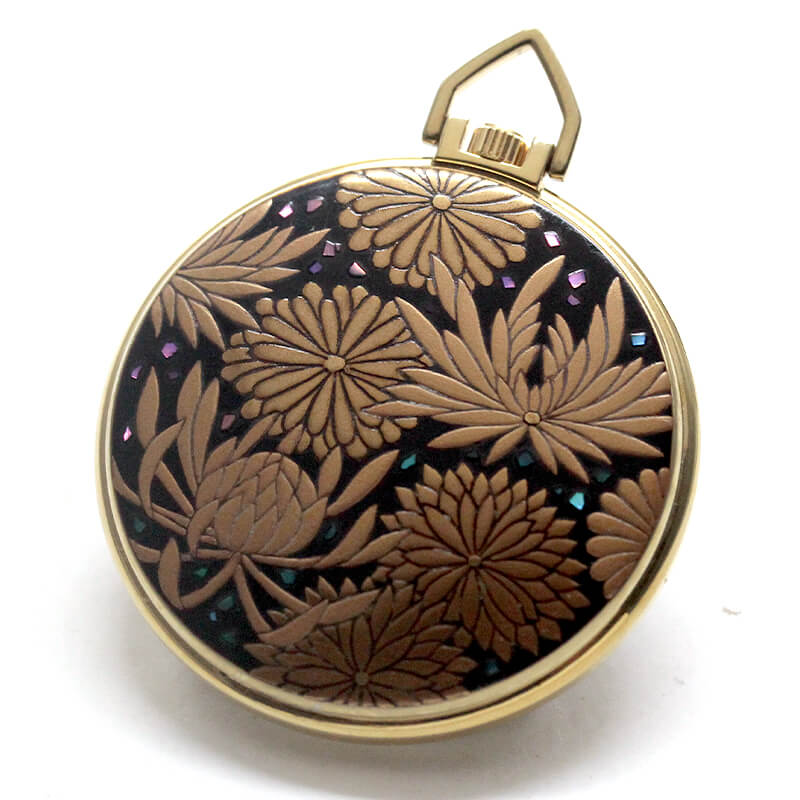 アエロ（AERO）/ 蒔絵 / 菊尽くし / 松木大輔作 / 金メッキ / 懐中時計