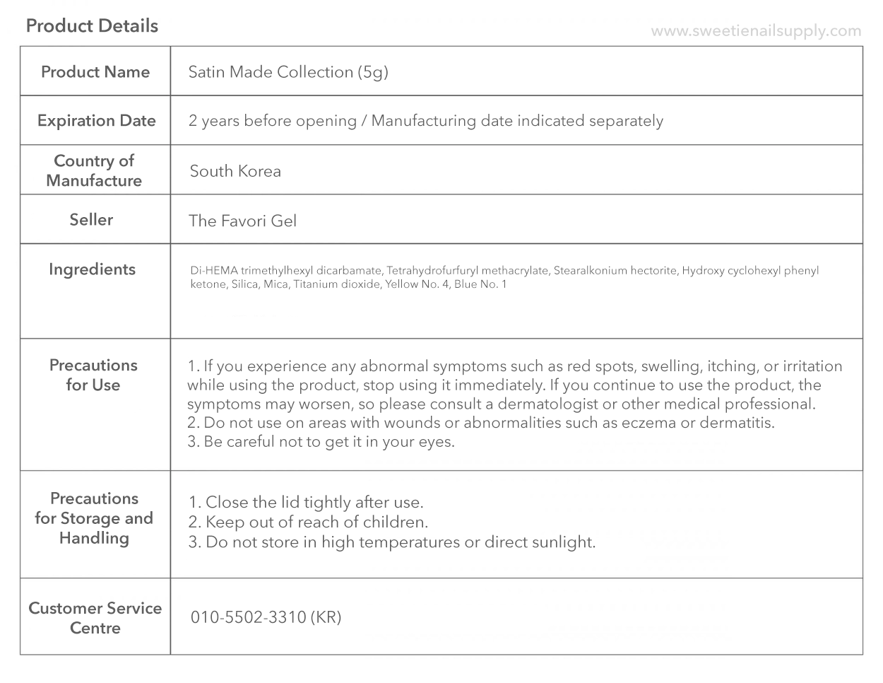 The Favori - Satin Made Collection