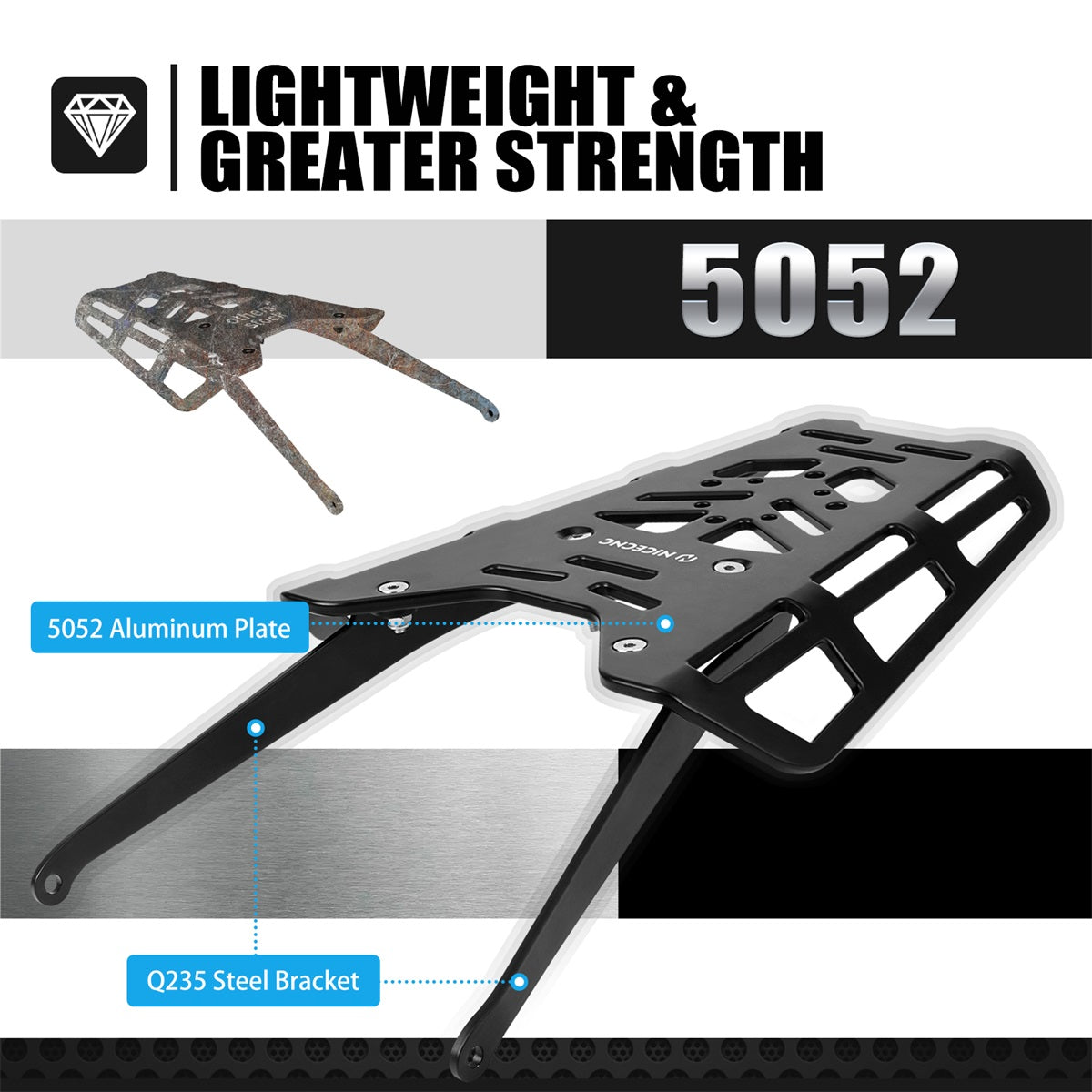 Rear Luggage Rack Tail Rack For Suzuki DRZ400S/SM 2000-2024