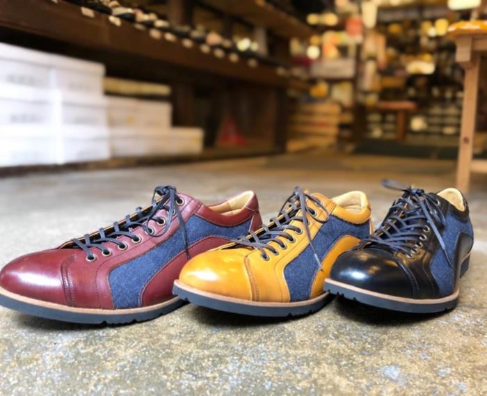 神戸旅靴屋【倭イズム YA3310 ブラック】岡山デニム×兵庫レザー