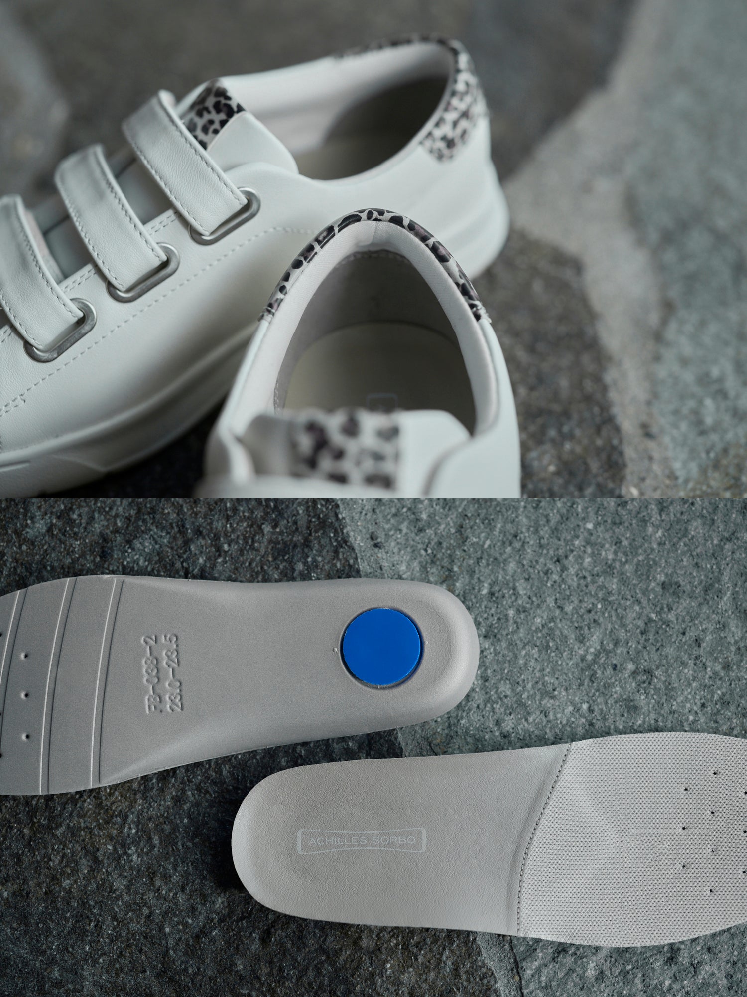 アキレス・ソルボ H 629 シルバー｜レザーコートスニーカー（面