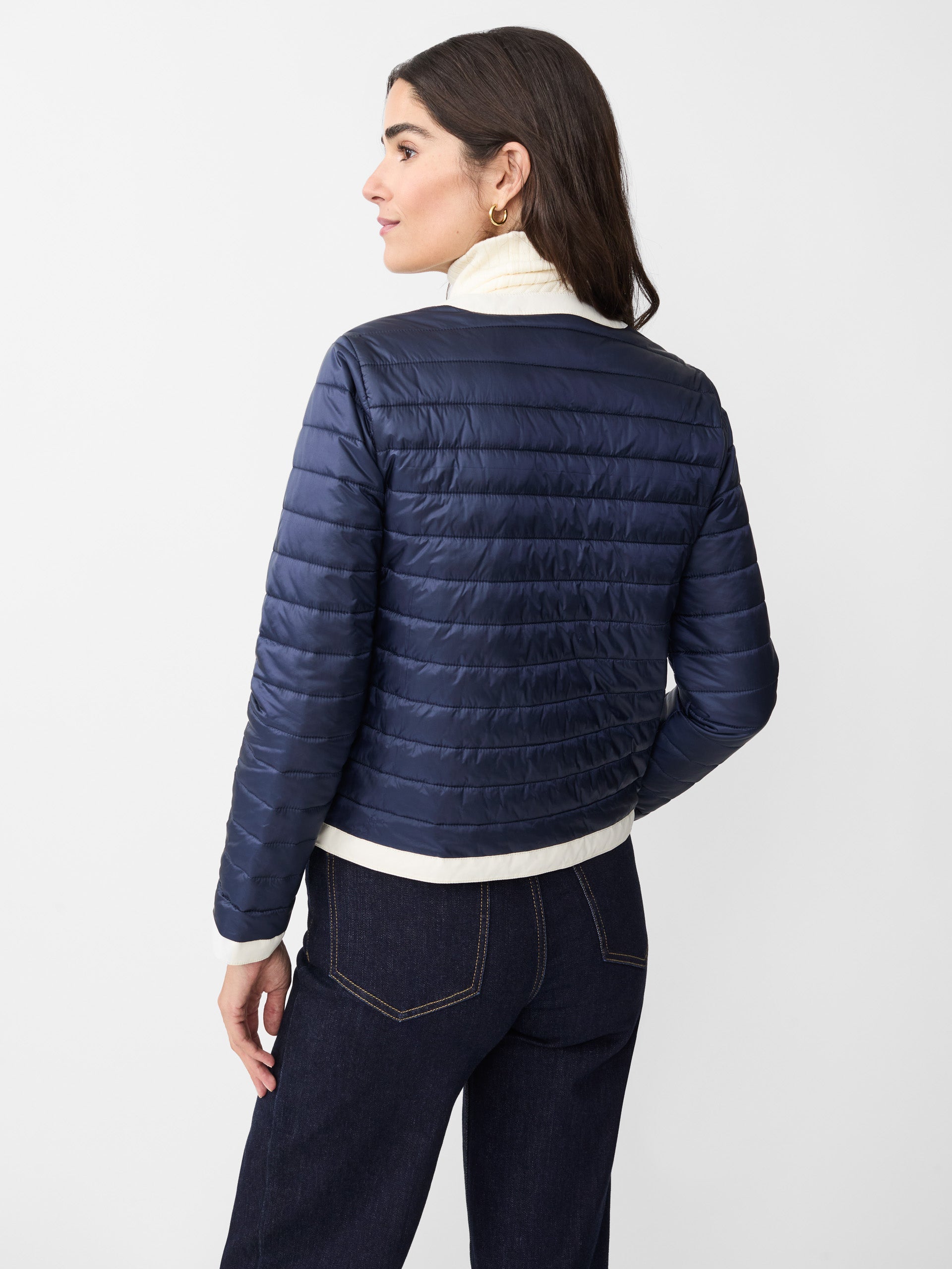 Dk_Navy Solid Eva Puffer Jacket | Women's Jackets & Outerwear | J