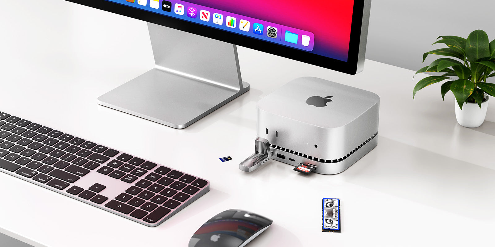 Enhance Your Workspace with the 2024/M4 Mac Mini Hub & Stand