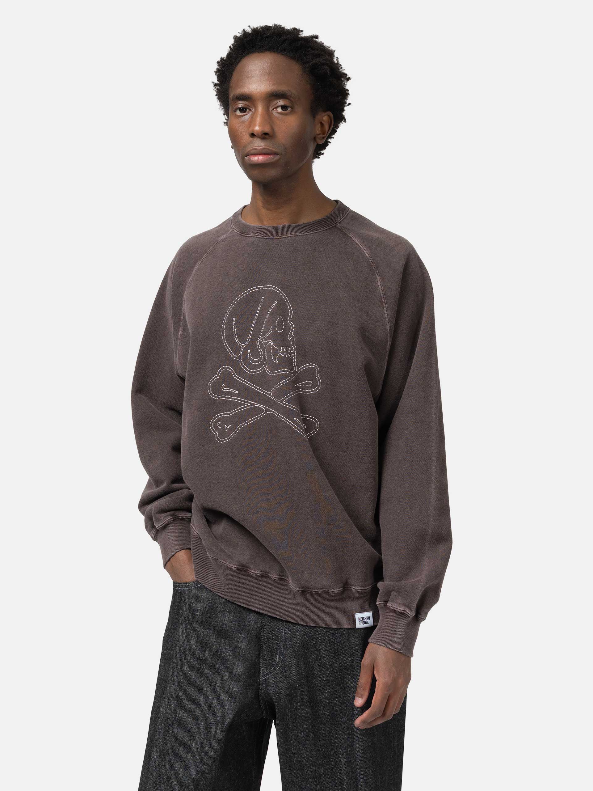 NEIGHBORHOOD Pigment Dyed Sweat Shirt LS Brown | HAVEN