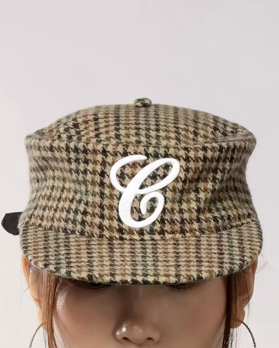 6crayon ピルボックス帽 キャップ（千鳥格子 ちどりごうし） - ZIPPER