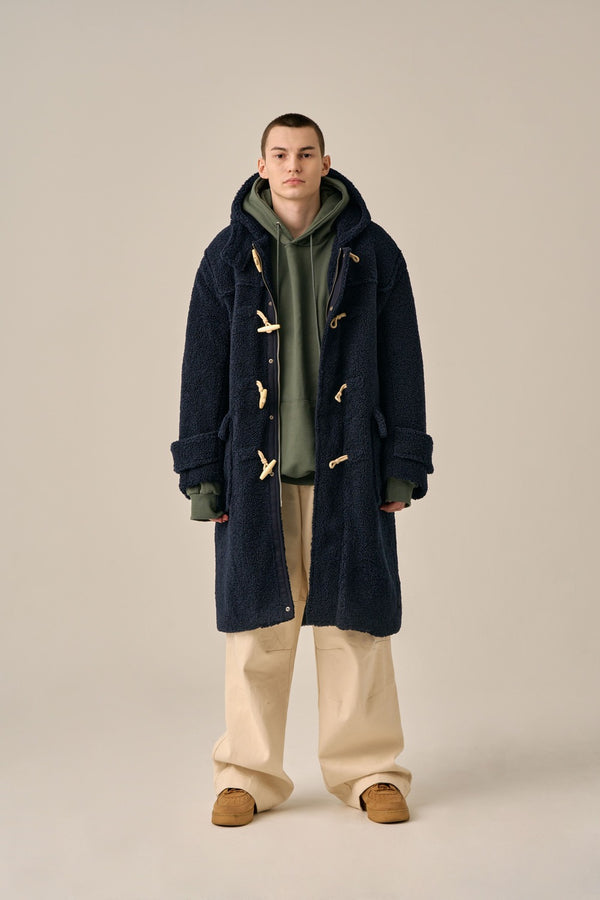 ダッフルフリースフードコート(ネイビー) - GUBIN | 60% - アジア