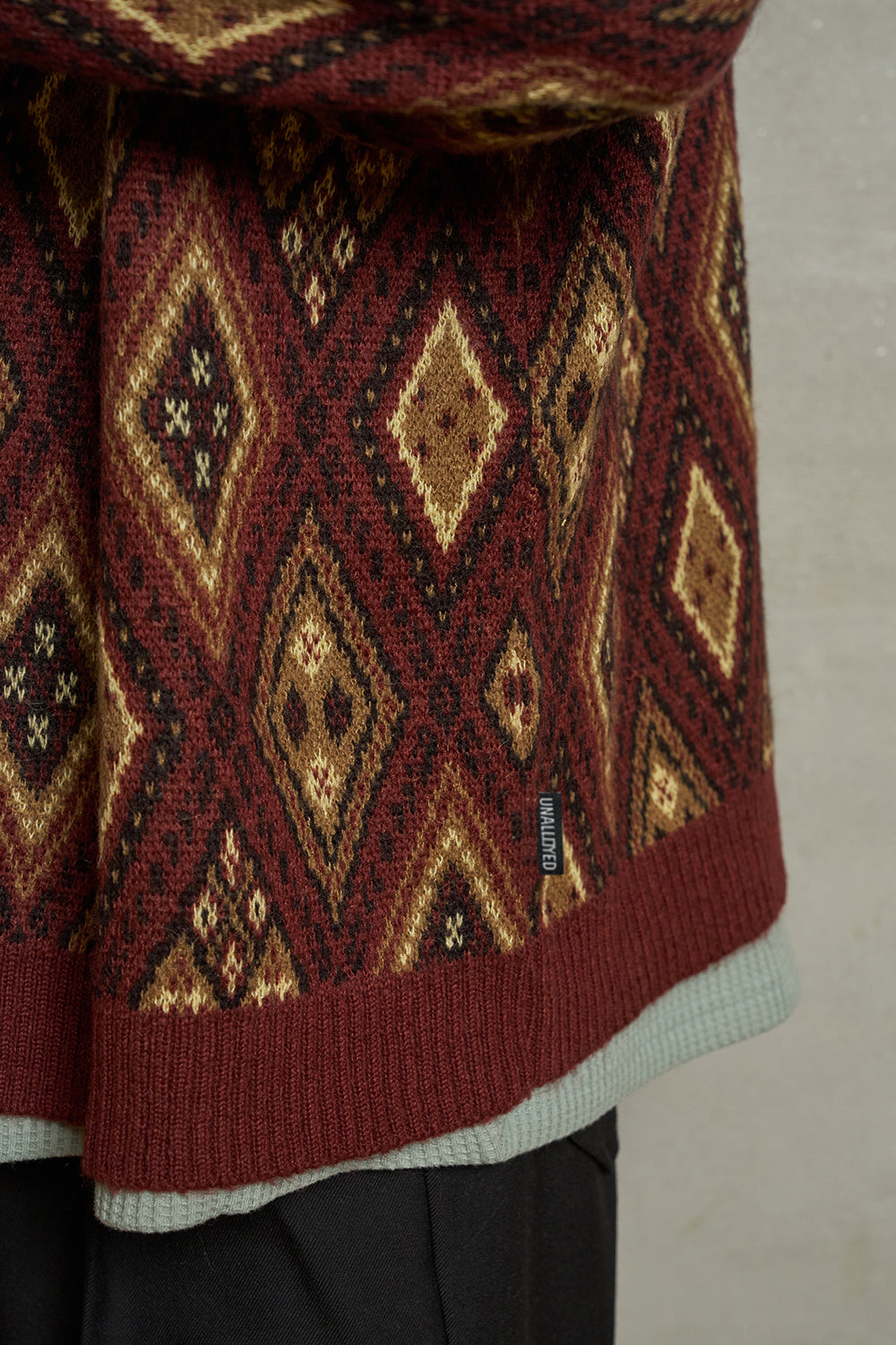 アーガイル モヘア カーディガン - UNALLOYED | 60% - アジア