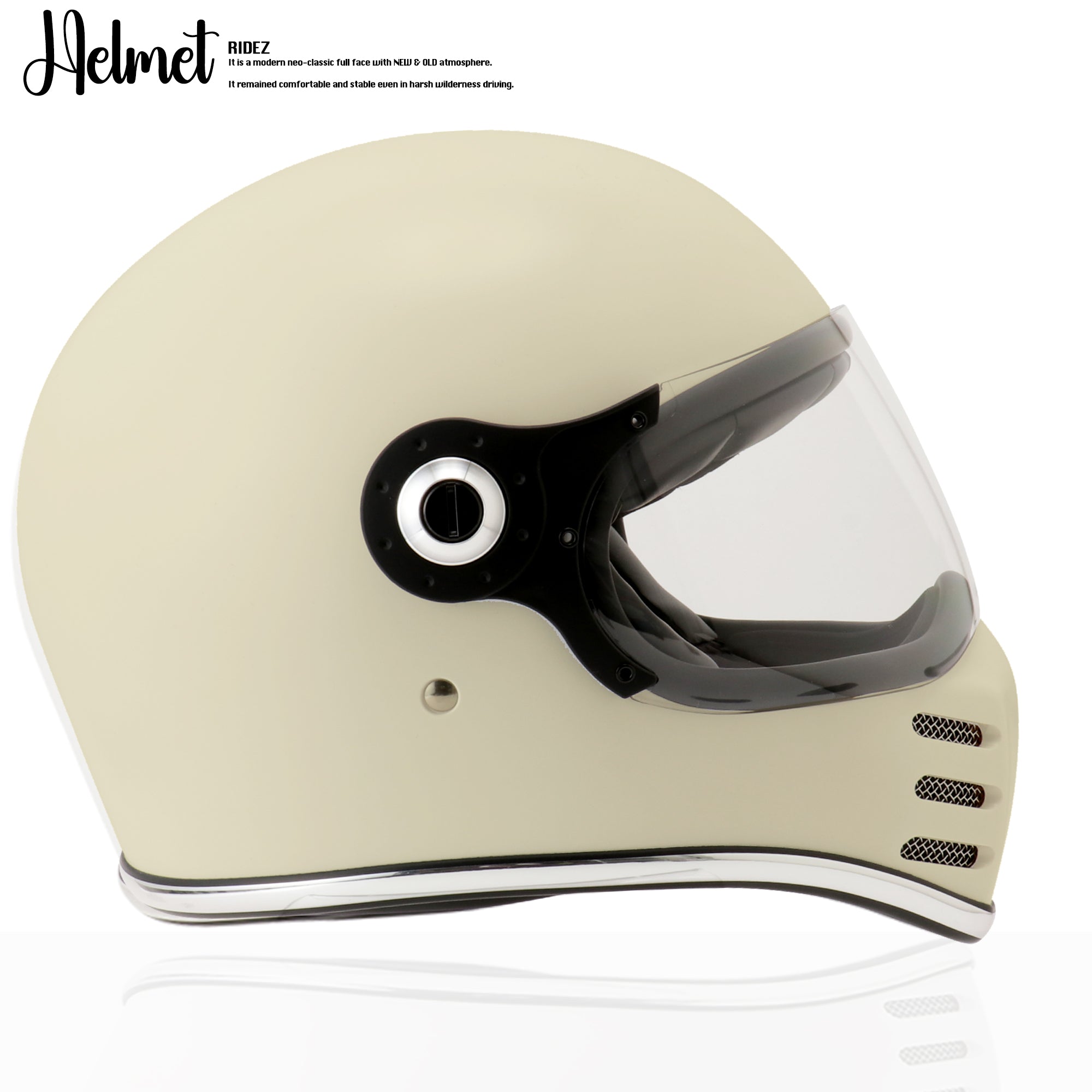 バイク用フルフェイスヘルメットRIDEZ X HELMET OFF WHITE | バイク