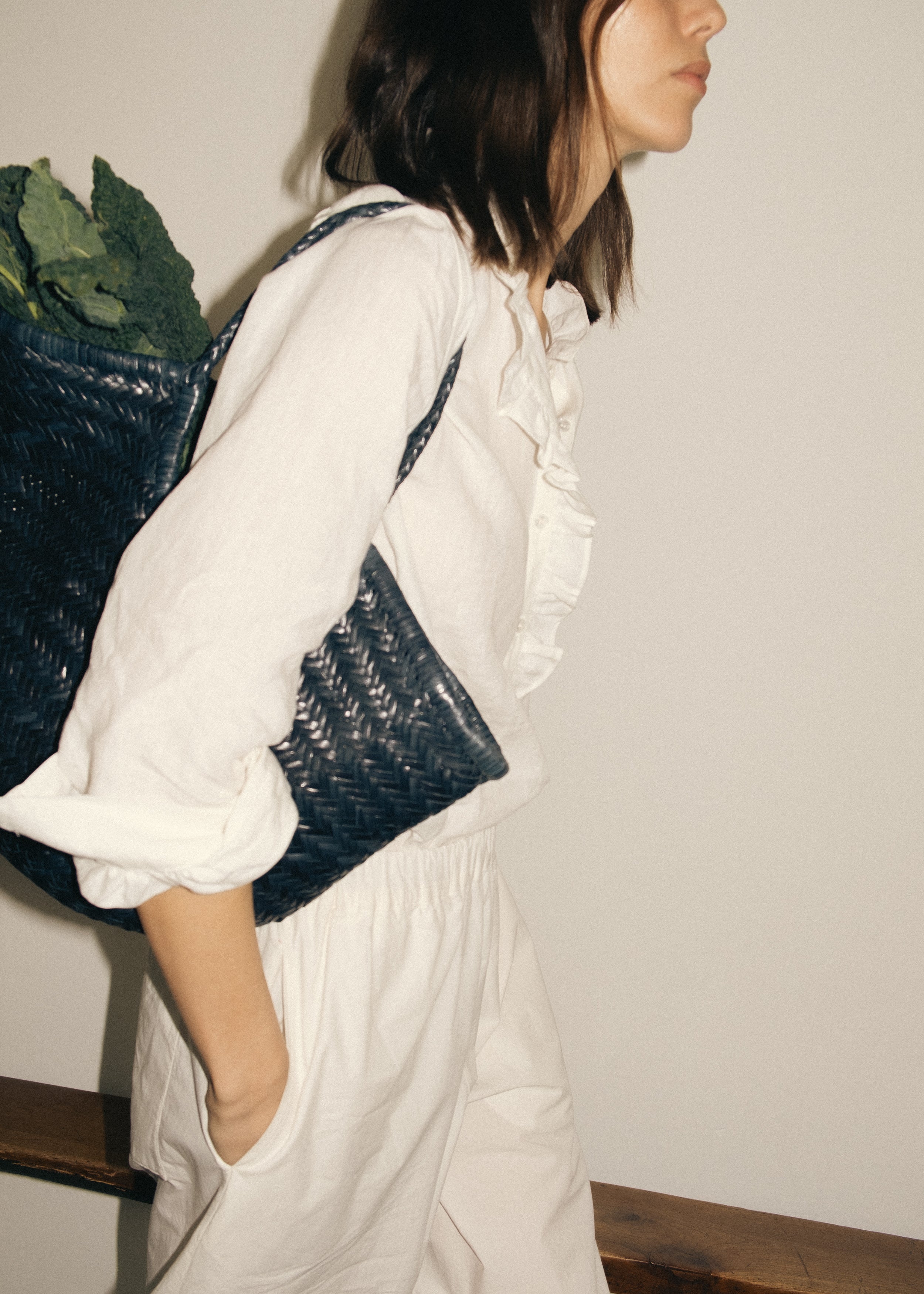 Large Nantucket Basket Bag, Marine | Dragon Diffusion | Aimé London