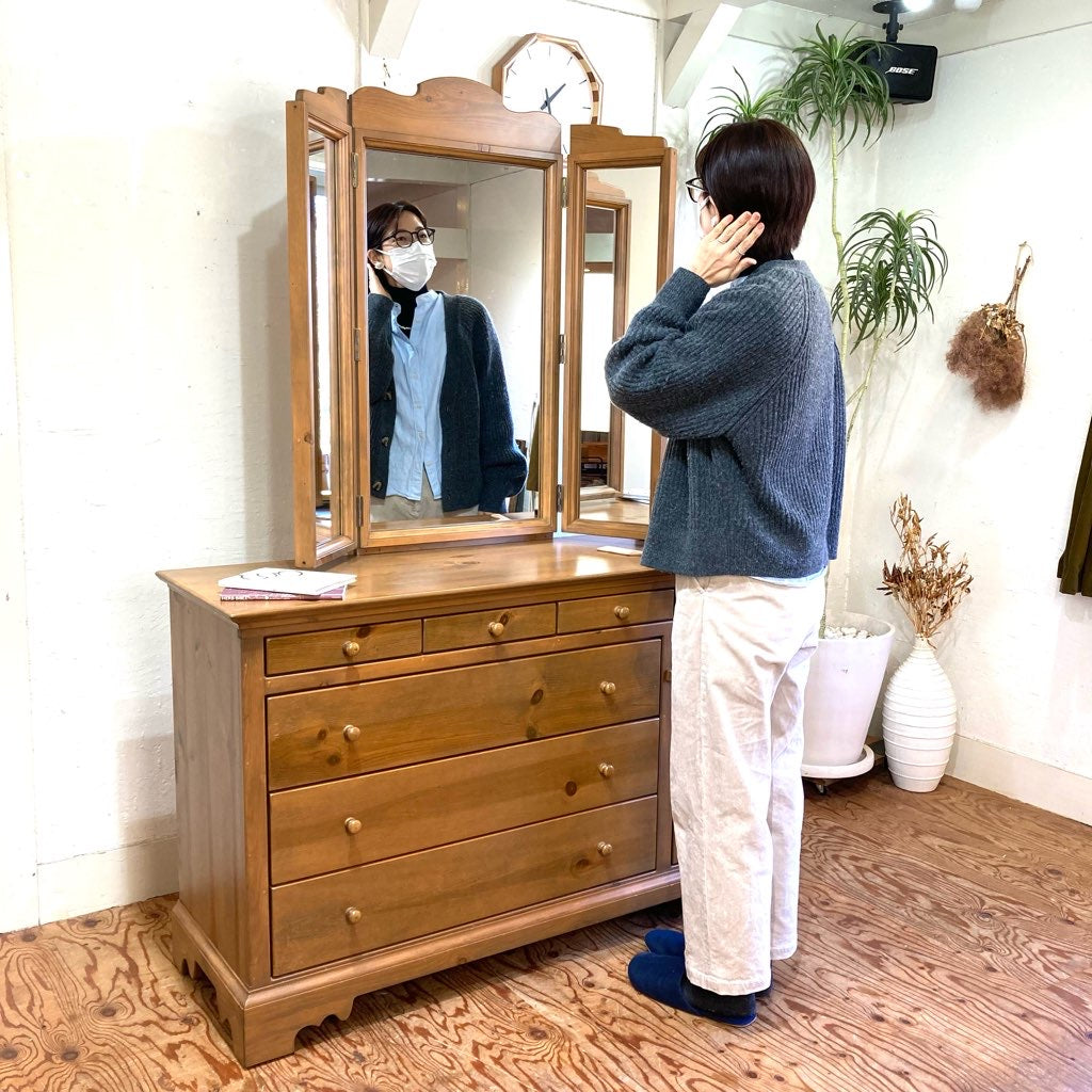 アンファン / enfant ドレッサー チェスト ミラー パイン材 カントリー