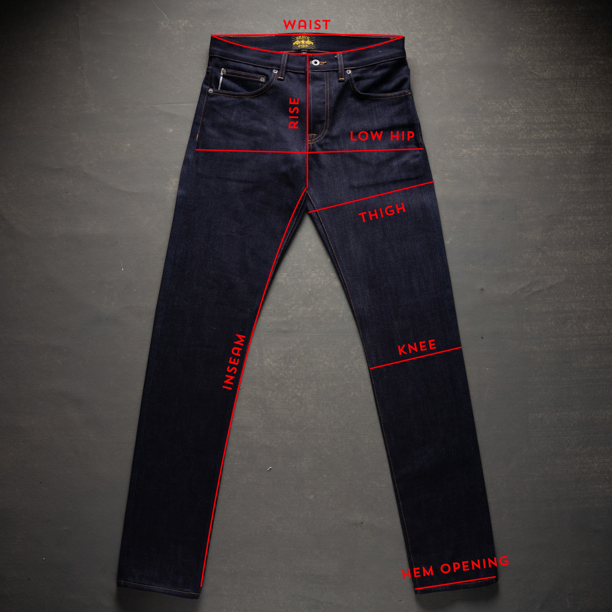 Slim Straight 15oz Blizzard Selvage Denim - Brave Star Selvage