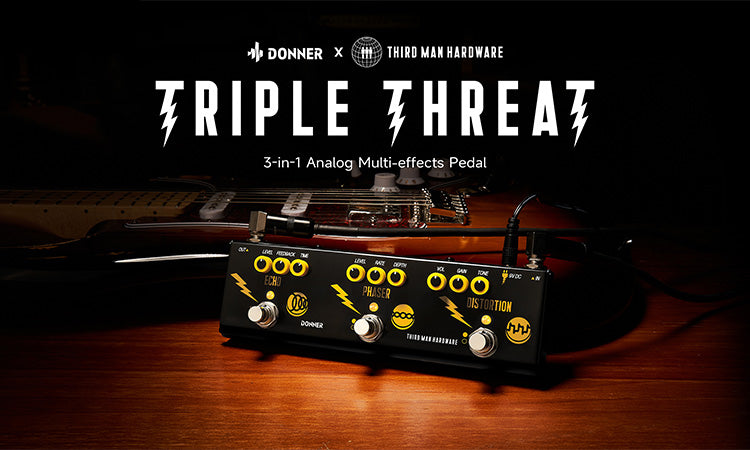 Triple Threat 3-in-1 Analog Multi-Effects Pedal Donner X Third Man
