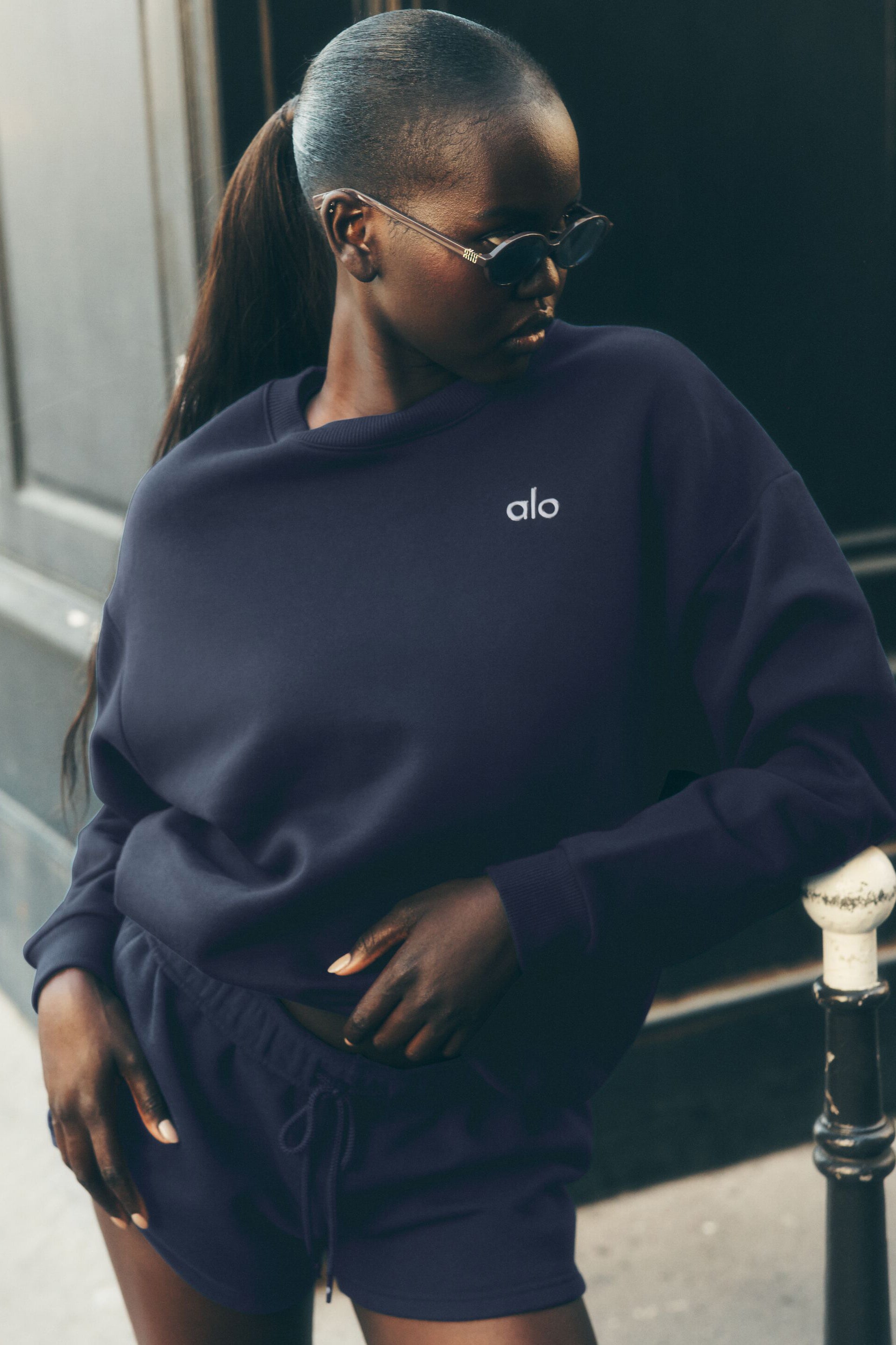 Accolade 1/4 Zip Pullover - Navy | ALO