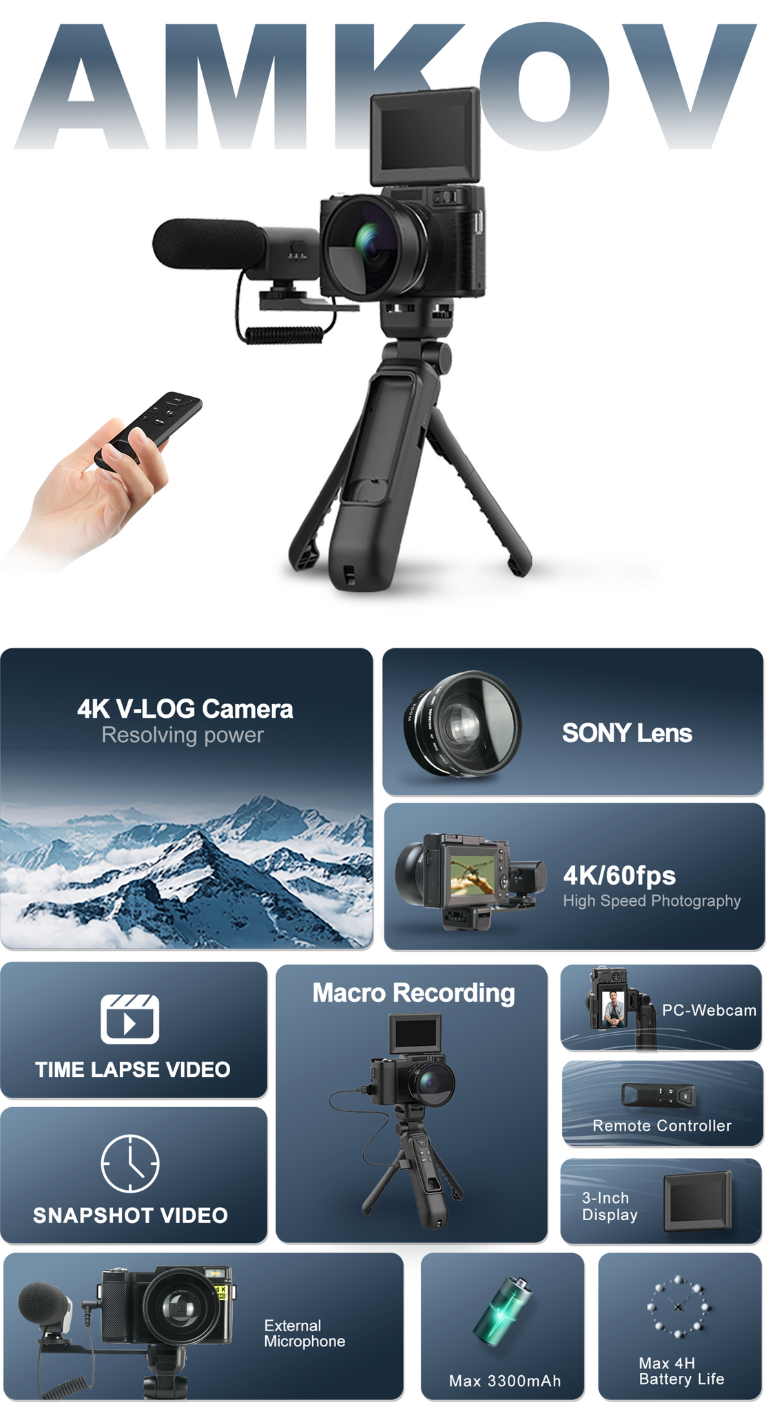 AMKOV — 最も手頃な価格の V-LOG カメラ