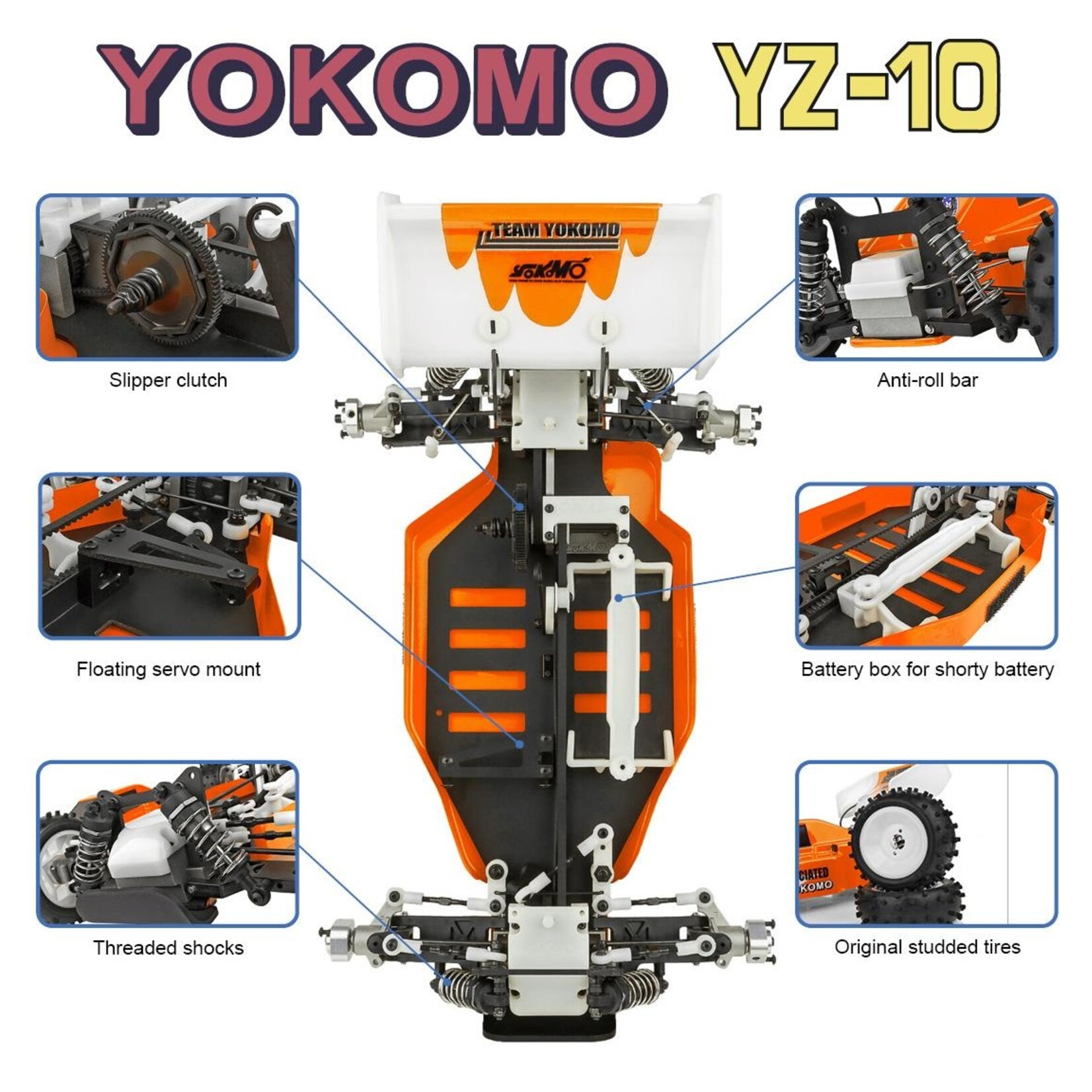 Associated ASC9064 - Yokomo YZ-10 Classic Kit - Hub Hobby