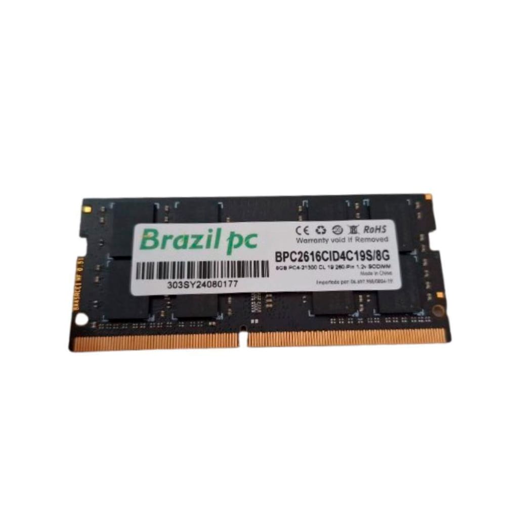 Memória SODIMM 8GB DDR4 2666MHz para Notebook OEM | Oficina dos Bits
