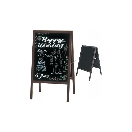 A型両面ブラックボードGX-77ダークブラウン - 看板・サイン通販の