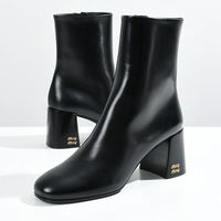 タイムレス&エッジィ】Miu Miu レザー ロング ブーツ モード感 (MiuMiu