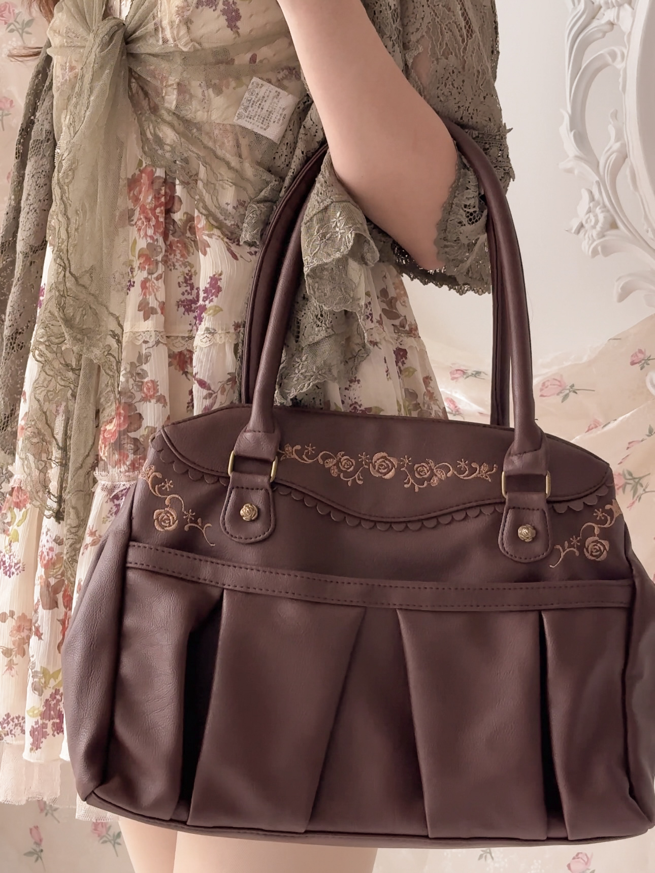 AXES FEMME Brown Embroidered Bag – Violette Wears