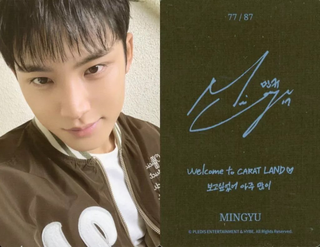 サイントレカ ミンギュ SEVENTEEN CAFE セブチカフェ 2024 ミンギュ サインカード - メルカリ