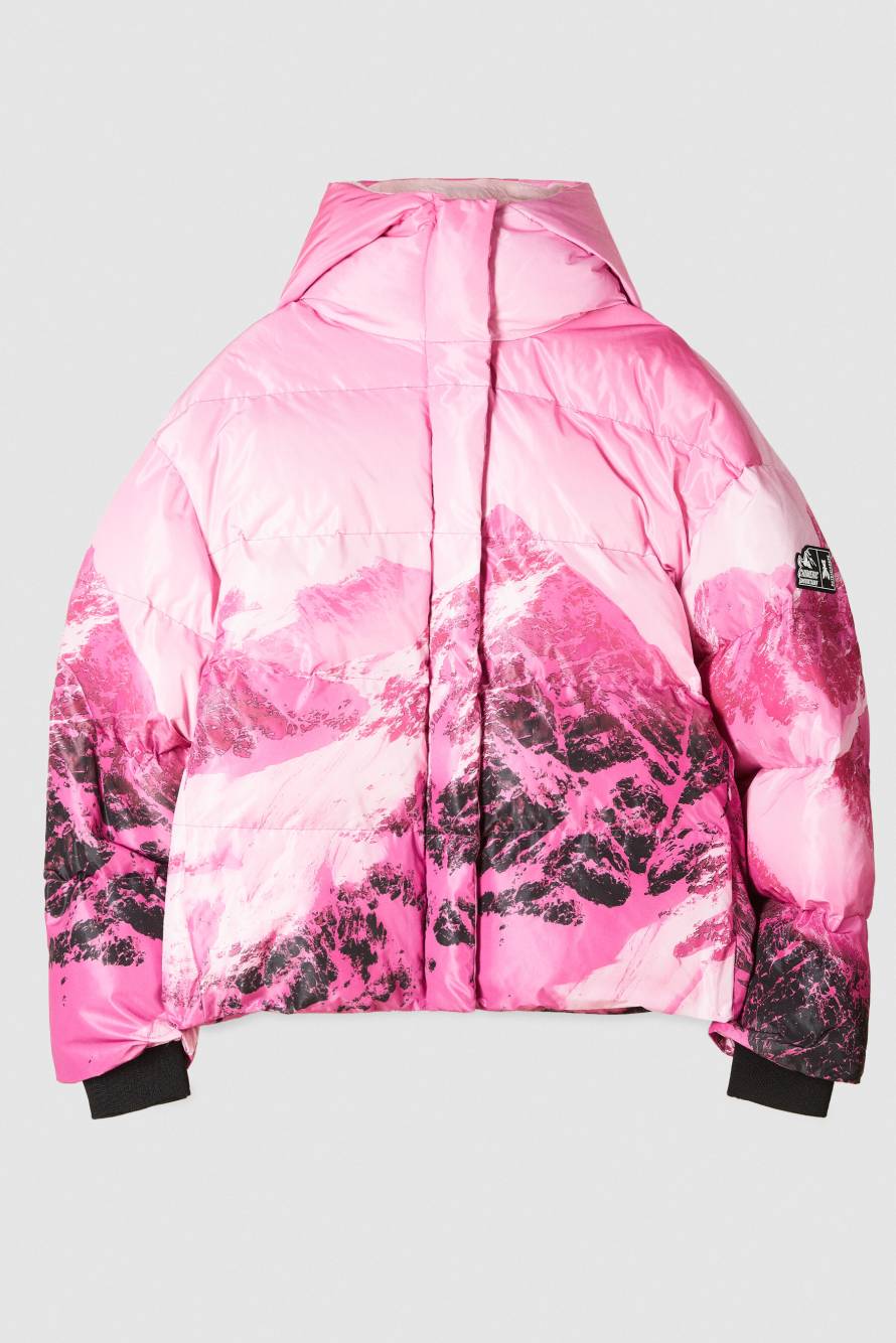 Chimeric Mountains oversized down jacket | Pink | Patrizia Pepe
