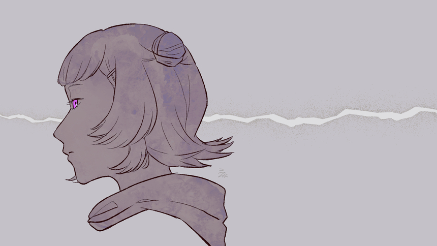 イラスト「横顔」