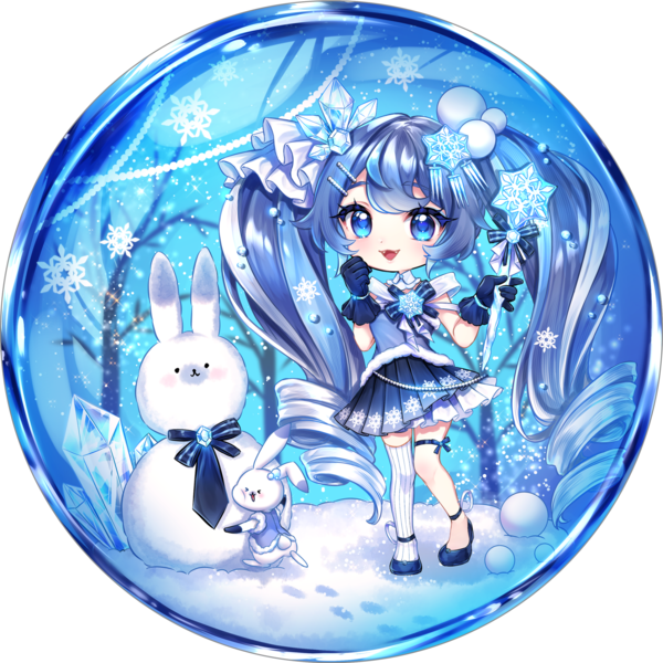 イラスト「スノードーム⛄」