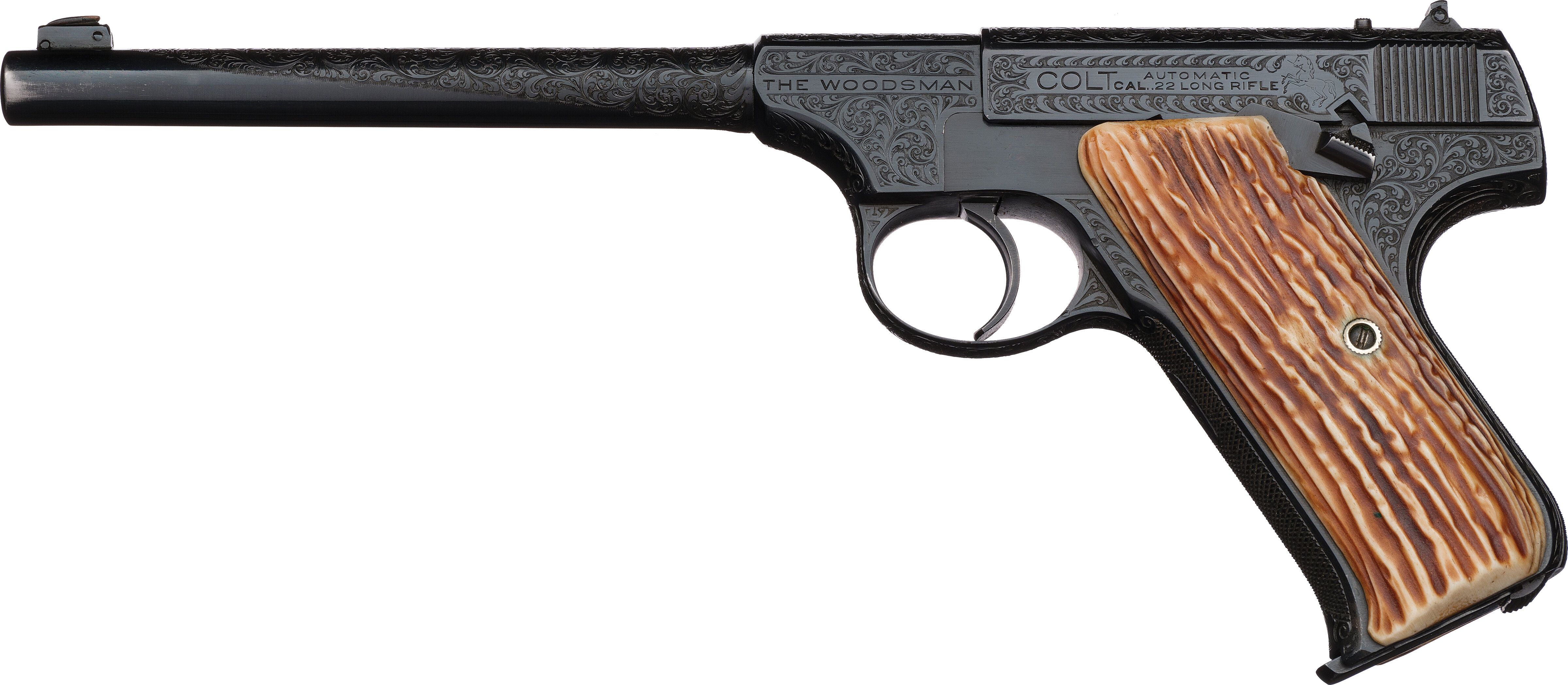 Kurt Jaeger Signed Master Engraved Colt Woodsman Target Pistol