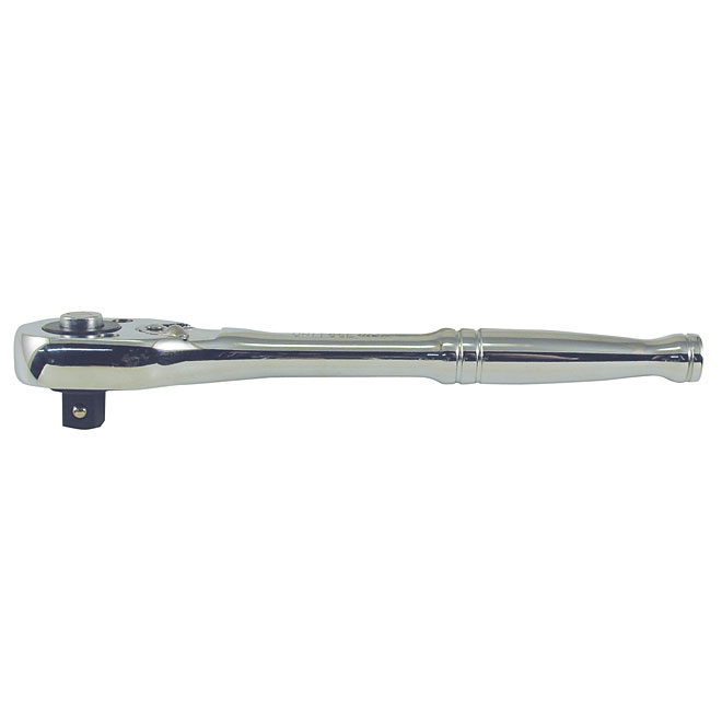 Unitool 24-Teeth Flat Head Ratchet - Chrome Finish - Steel - 3/8