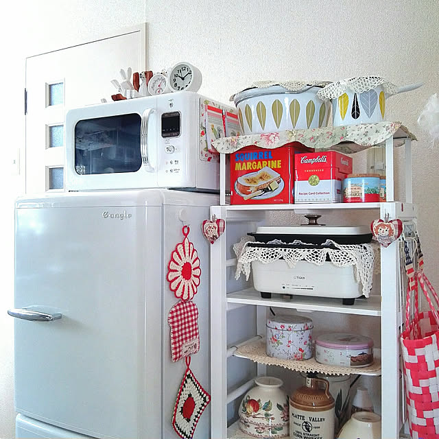 e angle 【右開き】149L 2ドア レトロインバータ—冷蔵庫 ホワイト ANG