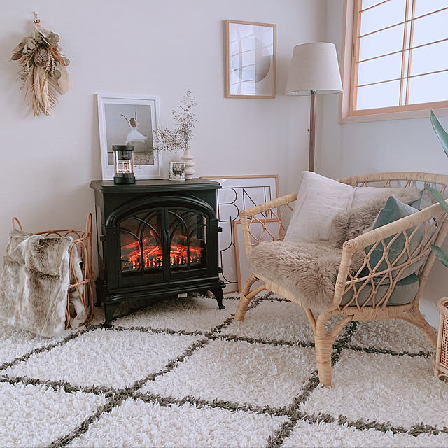 ニトリ ワイド暖炉型ファンヒーター IQ(ブラック) - 通販 | 家具と